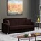 Homeroots 87" Dark Brown Chenille Convertible Futon Sleeper Sofa And Toss Pillows With Storage 607134 - alternate 9
