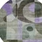 Homeroots 8' Olive Green Purple And Gray Round Geometric Washable Indoor Outdoor Area Rug 604416 - alternate 9