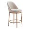 Homeroots 24" Beige and Gold Fabric and Steel Counter Height Swivel Bar Chair 555677 - alternate 1