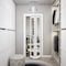 Sartodoors Sliding Closet Bi-fold Doors, Lucia 2166 White Silk with Clear Glass, Sturdy Tracks Moldings Trims LUCIA2166BF-BEM-84 x 80 (2* 42x80) - alternate 5