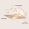 Jonathan Y Giulia 13" 2-Light Modern Contemporary Alabaster/Iron Square LED Flush Mount, White Marbling/Black JYL1201B - alternate 9