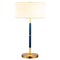 Homeroots 25" Blue and Gold Metal Two Light Table Lamp With White Drum Shade 524308 - alternate 7