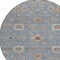 Homeroots 8' Denim Blue Ivory And Coral Round Floral Washable Indoor Outdoor Area Rug 604769 - alternate 7