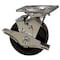 Service Caster 5 Inch Phenolic Swivel Caster with Roller Bearing and Brake SCC-30CS520-PHR-TLB - alternate 1