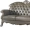 Homeroots 71in Bone Faux Leather Loveseat and Toss Pillows 515710 - alternate 5