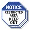 Signmission Notice Restricted Area Keep Out, 10 inch X 10 inch, Aluminum Metal Signs, 2PK OC-A-2PACK-10-176 - alternate 1