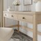 Martha Stewart 21.75 in H, 47.25 in W X Engineered Wood, Steel, Light Natural Frame/Antique Bronze Hardware NAN-PS-23504-LNT-BZ-MS - alternate 4