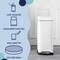Happimess Betty Retro 8-Gallon Step-Open Trash Can, Cotton White HPM1007A - alternate 9