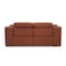 Homeroots 73in Orange and Silver Italian Leather Power Reclining Loveseat 720520 - alternate 8