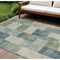 Homeroots 8' X 10' Blue Geometric Washable Indoor Outdoor Area Rug 608265 - alternate 1