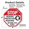 Signmission Stop Hearing Protection Required Be, 6 inch X 6 inch, Plastic Sign, 2PK OC-P-2PACK-6-123 - alternate 3