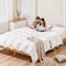 Simple Deluxe CJ-WH01-Q, Queen Size Wood Bed Frame, 12 Inch Wooden Platform Bed with Support Slats, Natural Pine 3A88FNBFRAQUEEN12WOOD - alternate 3