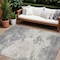Homeroots 9' X 12' Gray And Beige Abstract Washable Indoor Outdoor Area Rug 599500 - alternate 1