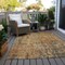 Homeroots 8' X 10' Copper And Brown Abstract Washable Indoor Outdoor Area Rug 606053 - alternate 9