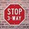 Signmission Stop 3-way, 6 Inch X 6 Inch, Plastic Sign OC-P-6-14 - alternate 7
