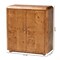 Bali & Pari Valora Modern and Contemporary Natural Mappa Real Burl Wood 2-Door Console Cabinet 249-13927-ZORO - alternate 8