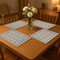 Homeroots 19" Set of Four Gray And Cream Geometric Medallion Cotton Placemats 534194 - alternate 1