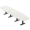 Skutchi Designs Arc Boat Conference Table With Power, 48 in W, 192 in L HAR-ABOT-48X192-T.BK-W960-NA - alternate 1