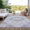 Homeroots 9' X 12' Lavender And Ivory Medallion Washable Indoor Outdoor Area Rug 617465 - alternate 8