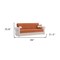 Homeroots 89" Orange Polyester Convertible Futon Sleeper Sofa And Toss Pillows With Storage 607114 - alternate 7