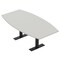Skutchi Designs 7ft Conference Table With Power Unit | 6 Person Modular Boat Meeting Table | Harmony Series HAR-BOT-48X84-T.BK-U779-NA - alternate 1