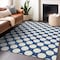 Homeroots 3' X 5' Navy Blue And Ivory Polka Dot Washable Indoor Outdoor Area Rug 595253 - alternate 8