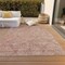 Homeroots 9' X 12' Pink And Brown Moroccan Washable Indoor Outdoor Area Rug 605137 - alternate 6