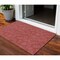 Homeroots 3' X 5' Red And Ivory Geometric Washable Indoor Outdoor Area Rug 602389 - alternate 1