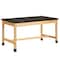 Diversified Spaces Plain Apron Table, Oak, Wood Frame, Black P7902BK30N - alternate 1