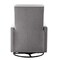 Homeroots 26" Gray Tufted Linen Gliding Swivel Manual Rocker Recliner 652002 - alternate 6