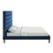 Homeroots Navy Blue Solid Wood King Tufted Upholstered Velvet Bed 544756 - alternate 7
