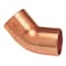 Nibco 1/2 in. Copper Pressure FTG x Cup 45 Degree Elbow Fitting I606212 - alternate 1