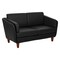 Office Star Products Lounge Seating Loveseat, Black Faux Leather SL59402-U65 - alternate 1