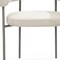 Homeroots Set of Two Light Gray and Gunmetal Boucle and Stainless Steel Open Back Dining Arm Chairs, 2PK 719096 - alternate 8