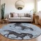 Homeroots 8' Denim Blue And Charcoal Round Horse Washable Indoor Outdoor Area Rug 618645 - alternate 2