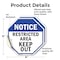 Signmission Notice Restricted Area Keep Out, 4 inch X 4 inch, Vinyl Decal, 2PK OC-D-2PACK-4-176 - alternate 3