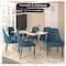 Leisuremod Allure Modern Dining Chair In Yale Blue Fabric and Oak Wood Legs, 2PK AC49BU2 - alternate 7