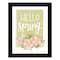 Homeroots Hello Spring Floral Black Framed Print Wall Art 529891 - alternate 1