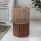 Happimess Harper Modern 4.13-Gallon 2-Tone Faux Wicker Cylinder Outdoor Trash Can, Pink/Red HPM1101C - alternate 1