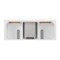 James Martin Vanities Vanity, without top, Bright White, 59.88 in W x 23.5 in D,  424-V60D-M-BW - alternate 3