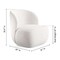 Homeroots 31" White Boucle Wingback Chair 520661 - alternate 6