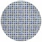 Homeroots 8' Navy Blue And Ivory Round Geometric Washable Indoor Outdoor Area Rug 583308 - alternate 7