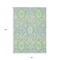 Homeroots 8' X 10' Mint Green Blue And Ivory Oriental Washable Indoor Outdoor Area Rug 597701 - alternate 8