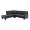 Homeroots 88" Gray Fabric Modular Sofa With Black Legs 568271 - alternate 8
