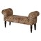 Homeroots 40in Brown Genuine Leather and Solid Wood Upholstered Bench 723438 - alternate 9