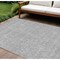 Homeroots 9' X 12' Gray Silver And Ivory Floral Washable Indoor Outdoor Area Rug 582348 - alternate 1