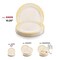 Smarty Had A Party 10.25" Ivory with Gold Harmony Rim Plastic Dinner Plates (120 plates), 120PK 640G-CASE - alternate 9