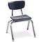 Virco 3000 Series 12" Classroom Chair, Preschool - 1st Grade with Nylon Glides - Navy Seat 3012 - alternate 1
