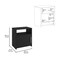 Homeroots 23" Black Wood Nightstand 543676 - alternate 10
