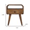 Homeroots 22" Light Brown Solid Wood One Drawer Nightstand 651587 - alternate 18